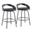 LumiSource Grotto Claire Counter Stool, Set/2, Black - B26-GRTCLAIRE2-SWVQBKBK2