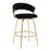 LumiSource Jie Counter Stool, Set of 2, Gold/Black