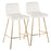 LumiSource Marco Counter Stool, Set of 2, Gold/White - B26-MARCOAUW2