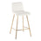 LumiSource Marco Counter Stool, Set of 2, Gold/White