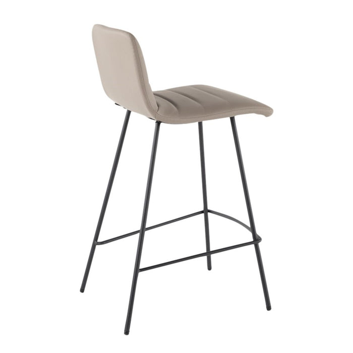 LumiSource Marco Counter Stool, Set of 2, Black/Grey