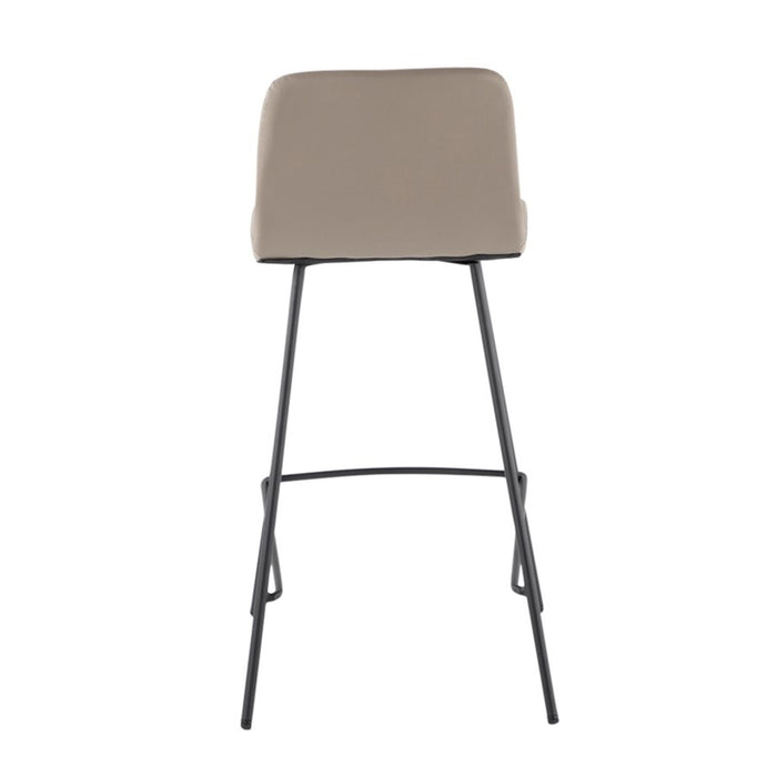 LumiSource Marco Counter Stool, Set of 2, Black/Grey