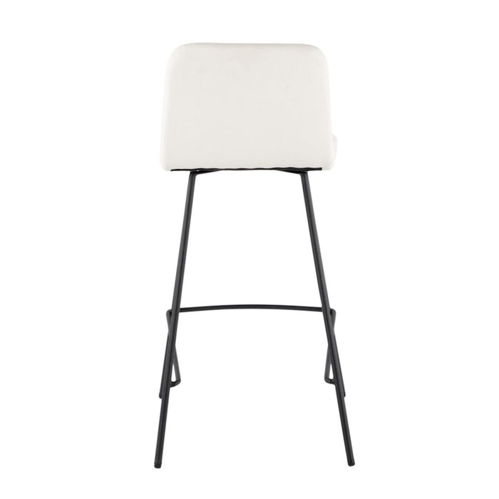 LumiSource Marco Counter Stool, Set of 2, Black/White