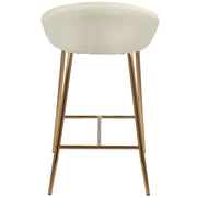 LumiSource Matisse Glam 26in Counter Stool | Gold Metal and Cream Fabric | Kitchen Island & Breakfast Bar Seating | Model B26-MATSEAUCR2