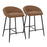 LumiSource Matisse Counter Stool, Set of 2, Black Steel/Camel - B26-MATSEBKCAM2