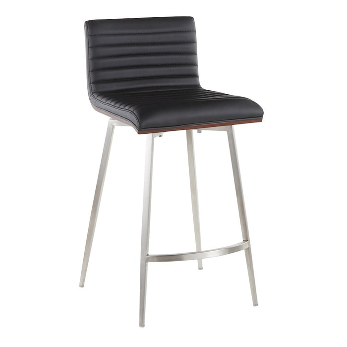 LumiSource Mason Swivel Counter Stool, Set of 2, Steel