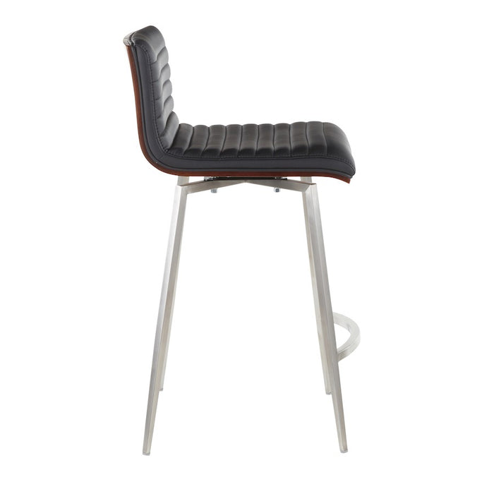 LumiSource Mason Swivel Counter Stool, Set of 2, Steel