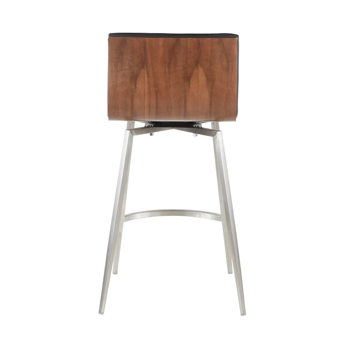 LumiSource Mason Swivel Counter Stool, Set of 2, Steel