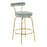 LumiSource Rhonda Counter Stool, Set of 2, Gold Metal