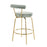 LumiSource Rhonda Counter Stool, Set of 2, Gold Metal