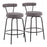 LumiSource Rhonda Counter Stool, Set of 2, Black/Charcoal - B26-RHONDABKCHAR2