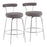 LumiSource Rhonda Counter Stool, Set of 2, Chrome/Charcoal - B26-RHONDACHAR2