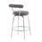 LumiSource Rhonda Counter Stool, Set of 2, Chrome/Charcoal