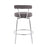 LumiSource Rhonda Counter Stool, Set of 2, Chrome/Charcoal