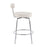 LumiSource Rhonda Counter Stool, Set of 2 in Chrome/Cream Fabric