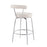 LumiSource Rhonda Counter Stool, Set of 2 in Chrome/Cream Fabric