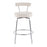 LumiSource Rhonda Counter Stool, Set of 2 in Chrome/Cream Fabric