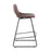 LumiSource Robbi Counter Stool, Set of 2, Black Steel/Brown PU
