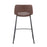 LumiSource Robbi Counter Stool, Set of 2, Black Steel/Brown PU