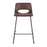 LumiSource Robbi Counter Stool, Set of 2, Black Steel/Brown PU