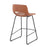 LumiSource Robbi Counter Stool, Set of 2, Black Steel/Camel PU