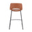 LumiSource Robbi Counter Stool, Set of 2, Black Steel/Camel PU