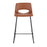 LumiSource Robbi Counter Stool, Set of 2, Black Steel/Camel PU