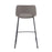 LumiSource Robbi Counter Stool, Set of 2 in Black Steel/Grey PU