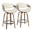 LumiSource Symphony Counter Stool, Set/2, Grey/White/Black - B26-SYMP2-SWVQLGYW2