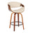 LumiSource Symphony Counter Stool, Set of 2, Walnut/Cream/Black