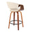 LumiSource Symphony Counter Stool, Set of 2, Walnut/Cream/Black