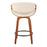 LumiSource Symphony Counter Stool, Set of 2, Walnut/Cream/Black