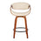 LumiSource Symphony Counter Stool, Set of 2, Walnut/Cream/Black