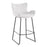 LumiSource Tara Counter Stool, Set of 2, Black/Grey Noise
