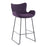 LumiSource Tara Counter Stool, Set of 2, Black/Purple Noise