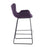 LumiSource Tara Counter Stool, Set of 2, Black/Purple Noise