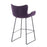 LumiSource Tara Counter Stool, Set of 2, Black/Purple Noise
