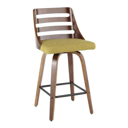 LumiSource Trevi 26'' Counter Stool, Set/2, WAL/GR/BK