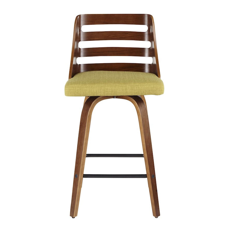 LumiSource Trevi 26'' Counter Stool, Set/2, WAL/GR/BK
