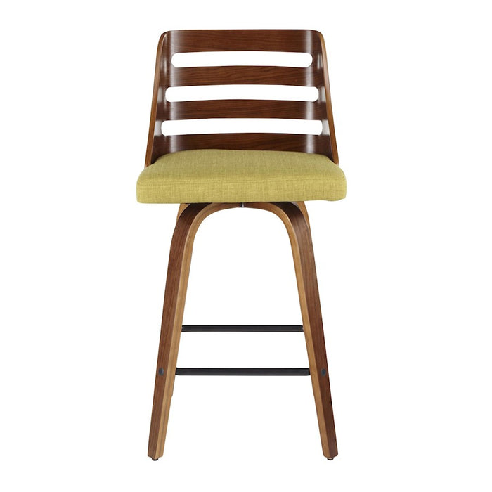 LumiSource Trevi 26'' Counter Stool, Set/2, WAL/GR/BK