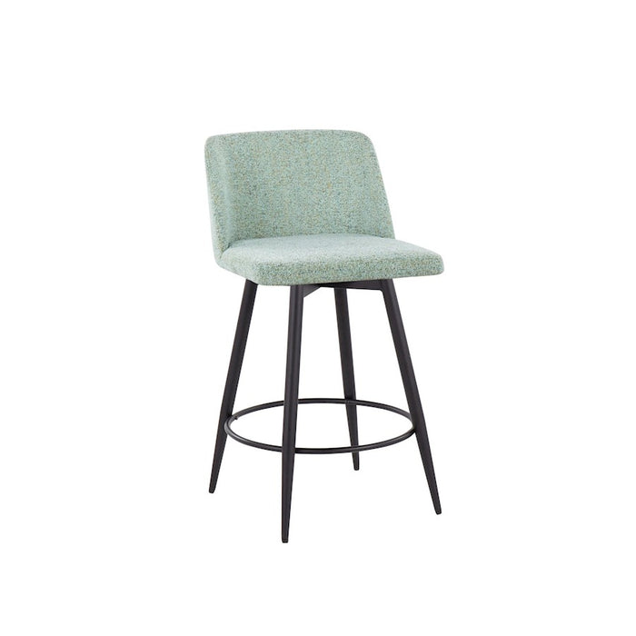 LumiSource Toriano 26" Rd Counter Stool, Set/2, GR/BK