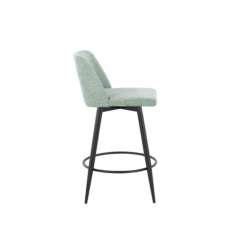 LumiSource Toriano 26" Rd Counter Stool, Set/2, GR/BK