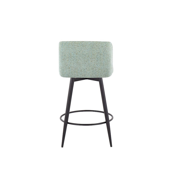 LumiSource Toriano 26" Rd Counter Stool, Set/2, GR/BK