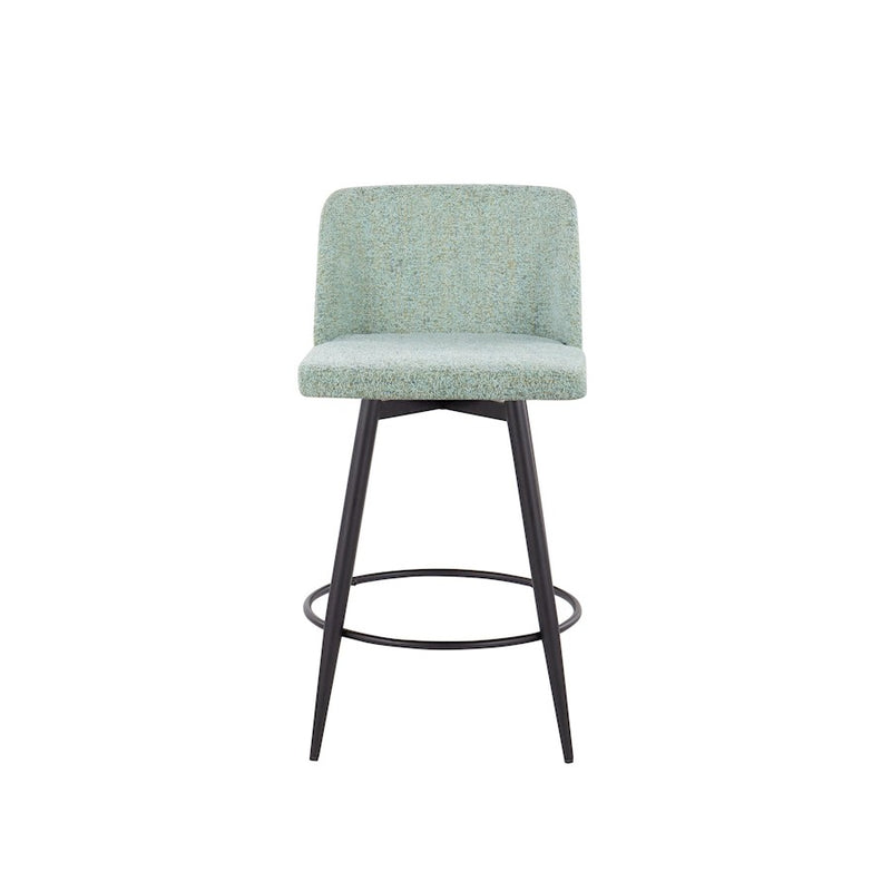 LumiSource Toriano 26" Rd Counter Stool, Set/2, GR/BK