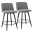 LumiSource Toriano 26" Rd Counter Stool, Set/2, GYN/BK - B26-TRNO-55TPRZQ2BKNGY2