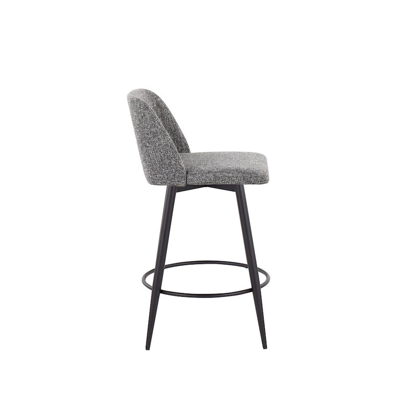 LumiSource Toriano 26" Rd Counter Stool, Set/2, GYN/BK