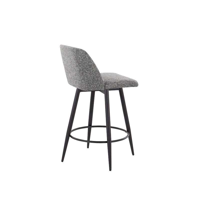 LumiSource Toriano 26" Rd Counter Stool, Set/2, GYN/BK