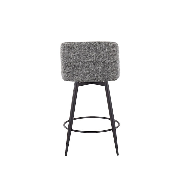 LumiSource Toriano 26" Rd Counter Stool, Set/2, GYN/BK