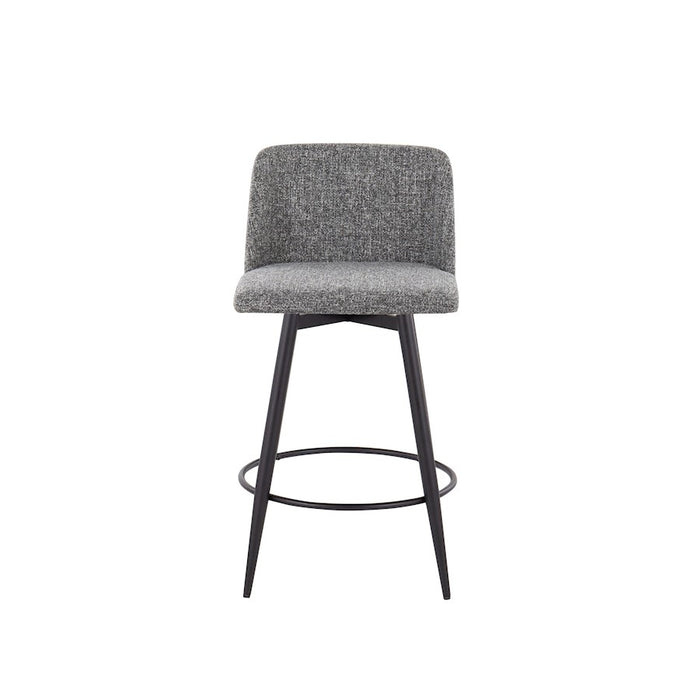 LumiSource Toriano 26" Rd Counter Stool, Set/2, GYN/BK