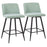 LumiSource Toriano 26" SQ Counter Stool, Set/2, GR/BK - B26-TRNO-55TPRZX2BKLGN2